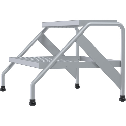 Aluminum Step Stand, 2 Step(s), 32-13/16" W x 24-9/16" L x 20" H, 500 lbs. Capacity Toolneeds Inc.