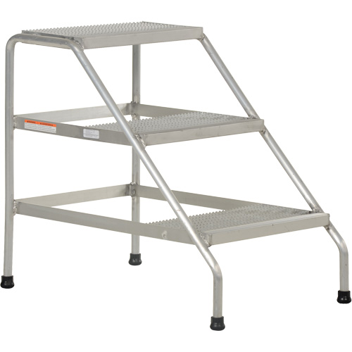 Aluminum Step Stand, 3 Step(s), 22-13/16" W x 34-9/16" L x 30" H, 500 lbs. Capacity Toolneeds Inc.