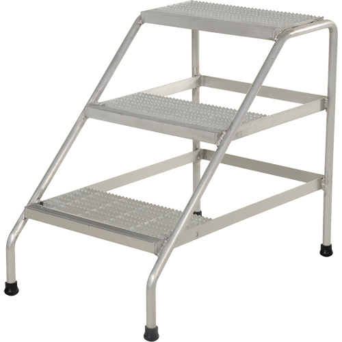 Aluminum Step Stand, 3 Step(s), 22-13/16" W x 34-9/16" L x 30" H, 500 lbs. Capacity Toolneeds Inc.