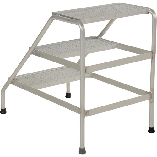 Aluminum Step Stand, 3 Step(s), 22-13/16" W x 34-9/16" L x 30" H, 500 lbs. Capacity Toolneeds Inc.