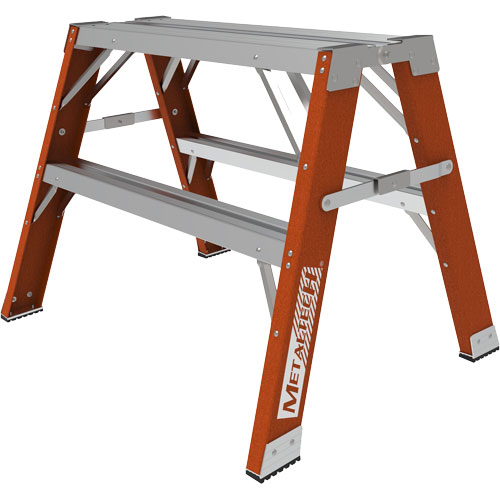 Buildman Step-up Workbench, 2' H x 33.5" W x 25.75" D, 300 lbs. Capacity, Fibreglass Toolneeds Inc.