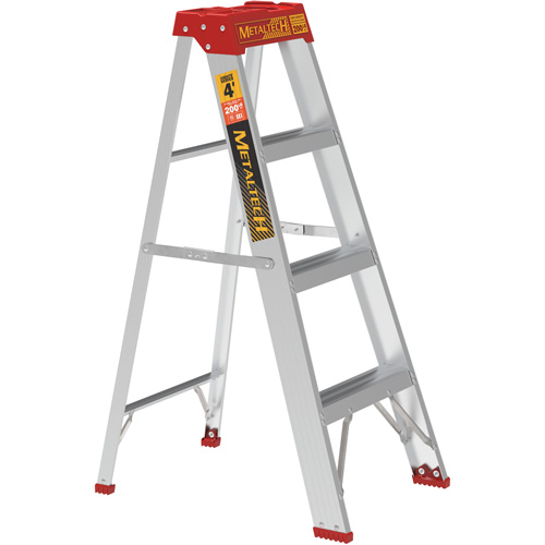 Step Ladder, 4', Aluminum, 200 lbs. Capacity, Type 3 Toolneeds Inc.