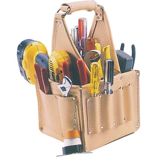 Electrical & Maintenance Tool Pouches, Leather, 17 Pockets, Beige Toolneeds Inc.