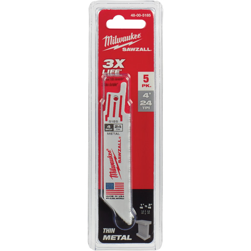 Sawzall&reg; Reciprocating Saw Blades, Bi-Metal, 24 TPI, 4" L x 3/4" W Toolneeds Inc.