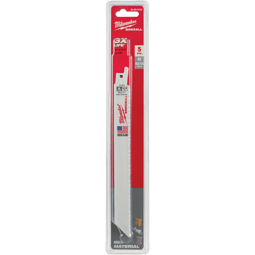 Sawzall&reg; Reciprocating Saw Blade, Bi-Metal, 10-14 TPI, 8" L x 5/8" W Toolneeds Inc.