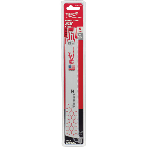 The Torch Ice Hardened Sawzall&reg; Blade, Bi-Metal, 10 TPI, 9" L x 1" W Toolneeds Inc.