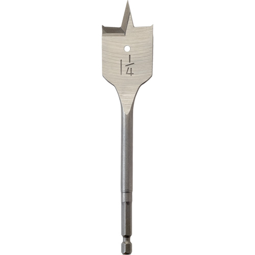 Flat Boring Bit, 1-1/4" Diameter, 1/4" Hex Shank, 6" Length Toolneeds Inc.