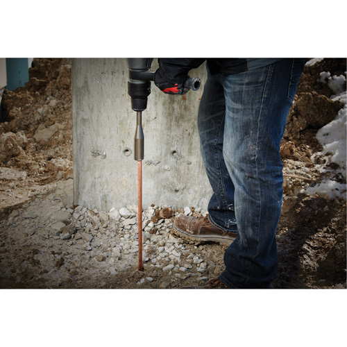 SDS-Max Ground Rod Driver, 3/4"/5/8" Tip, 3/4" Drive Size, 10" Length Toolneeds Inc.