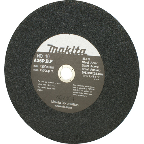 Abrasive Wheel for Cut Off Saws & Angle Cutters, 12" x 7/64", 1" Arbor, 4500 RPM Toolneeds Inc.