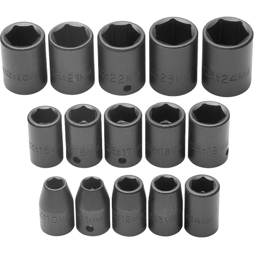 Jeu de douilles, Chocs, Prise 1/2", 6 pans Toolneeds Inc.