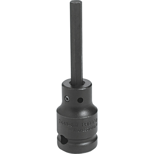 Impact Bit Socket, Hex, 12 mm x 3-1/4" L, 1/2" Drive Toolneeds Inc.