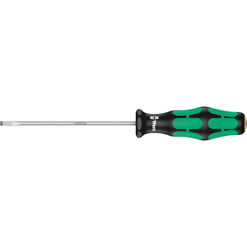 Slotted Screwdriver, 3.5 mm Tip, Round, 7-1/8" L, Plastic Handle Toolneeds Inc.