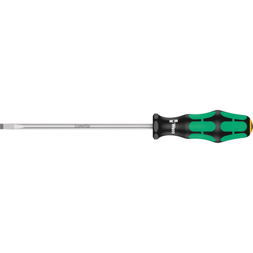 Slotted Screwdriver, 1/4" Tip, Round, 9-3/4" L, Plastic Handle Toolneeds Inc.