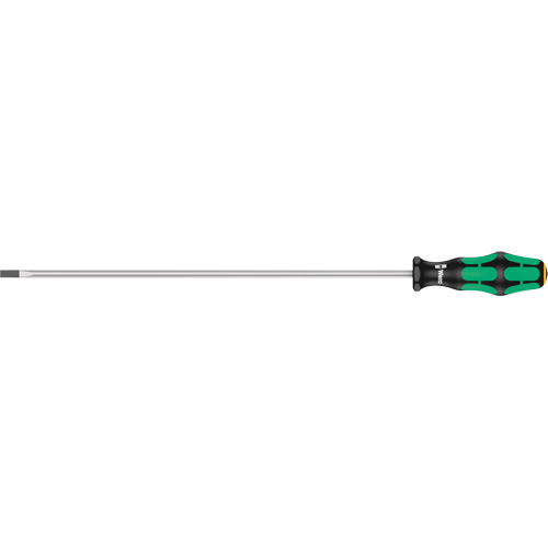 Slotted Screwdriver, 1/4" Tip, Round, 15-3/4" L, Plastic Handle Toolneeds Inc.