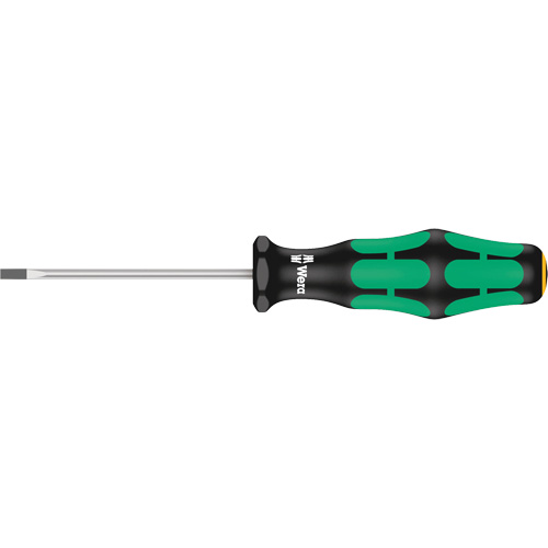 Slotted Screwdriver, 3/32" Tip, Round, 5-1/8" L, Plastic Handle Toolneeds Inc.