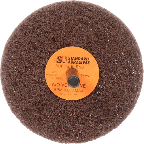 Meule Buff & Blend Standard Abrasives, 3" dia. x 1" la, Arbre 1/4", Oxyde d'aluminium Toolneeds Inc.