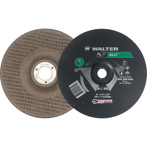 Aluminium Depressed Centre Grinding Wheels, 9" x 1/4", 7/8" Arbor, Type 27 Toolneeds Inc.