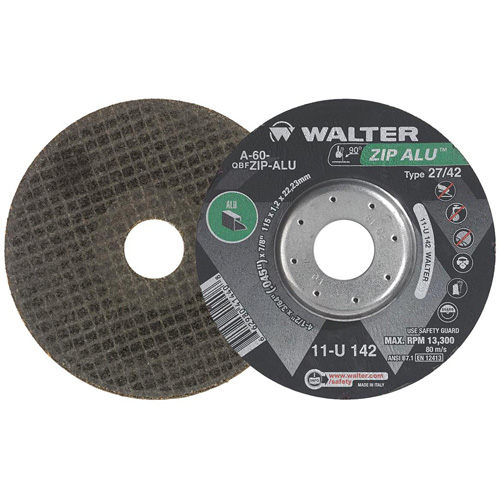 Zip Alu Cut-Off Wheel, 5" x 3/64", 7/8" Arbor, Type 27, Aluminum Oxide, 12200 RPM Toolneeds Inc.