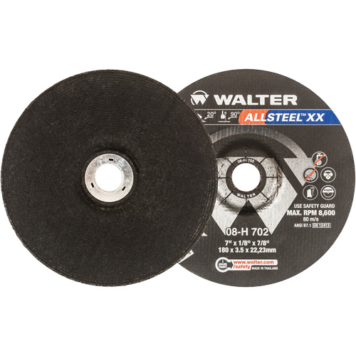 Meules &agrave; moyeu d&eacute;port&eacute; Allsteel XX, 7" x 1/8", Arbre 7/8", Type 27 Toolneeds Inc.