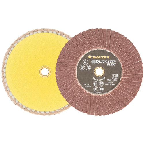 Disque &agrave; lamelles QUICK-STEP FLEX, 5" x Type 29, Grain 120, Oxyde d'aluminium Toolneeds Inc.