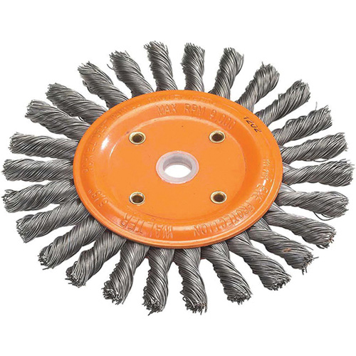 Knot-Twisted Wire Bench Wheel, 6" Dia., 0.0118" Fill, 5/8" Arbor, Steel Toolneeds Inc.