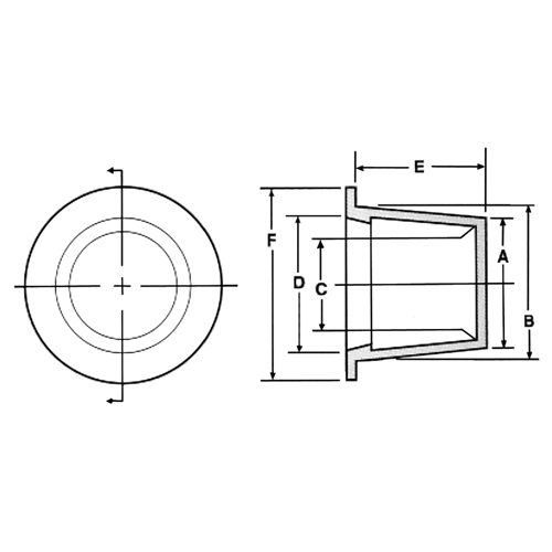 Plastic End Cap, 1/2" Dia. Toolneeds Inc.