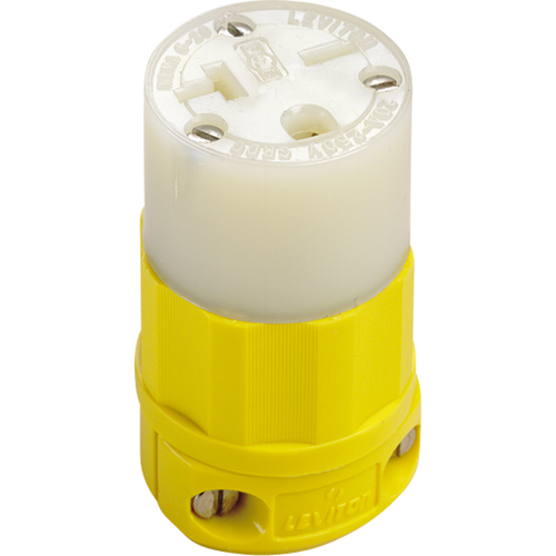 2-Pole 3-Wire Grounding Straight Blade Connector, 5-20P, Nylon Toolneeds Inc.