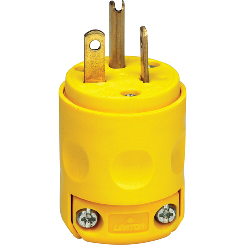 Commercial Grade Straight Blade Plug, Plastic, 20 A, 125 V Toolneeds Inc.
