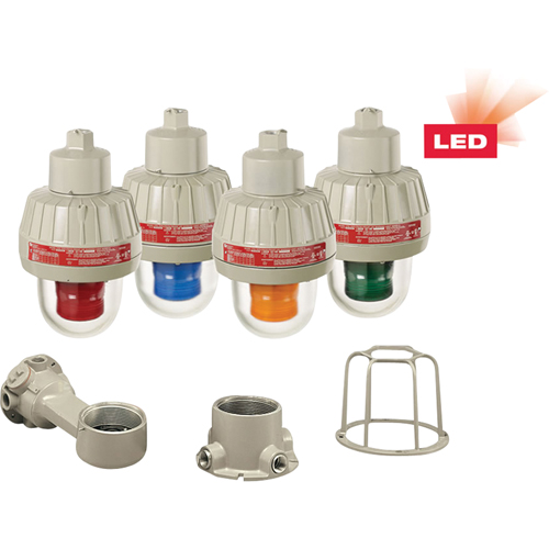 Explosion-Proof LED Warning Lights With XLT Technology, Continuous/Flashing, Red Toolneeds Inc.