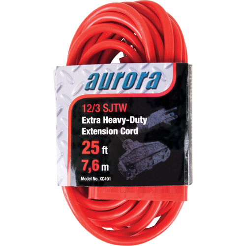 Cordon rallonge en vinyle, Ext&eacute;rieur, SJTW, AWG 12/3, 15 A, 3 prise(s), 25' Toolneeds Inc.