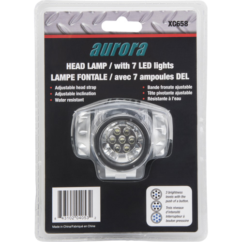 Headlamp, LED, 28 Lumens, 20 Hrs. Run Time, AAA Batteries Toolneeds Inc.