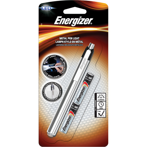 Pen Light, LED, 35 Lumens, Aluminum Body, AAA Batteries, Included Toolneeds Inc.