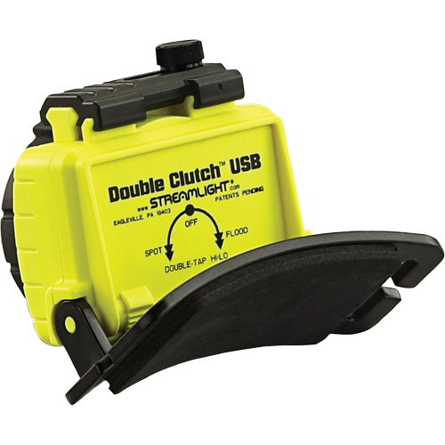 Lampe frontale Double Clutch USB, DEL, 125 lumens, 3,5 hres de fonctionnement, piles Rechargeable Toolneeds Inc.