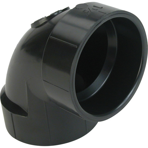 Raccord coude 90°  de sol, Noeud x noeud, Plastique, 4" x 3" Toolneeds Inc.