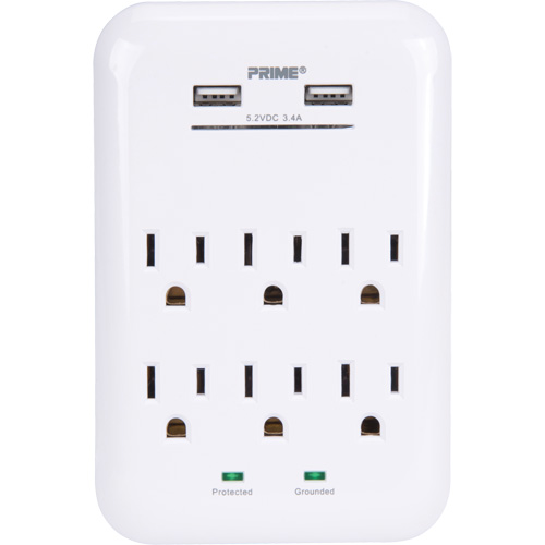 Prime&reg; USB Charger with Surge Protector Toolneeds Inc.