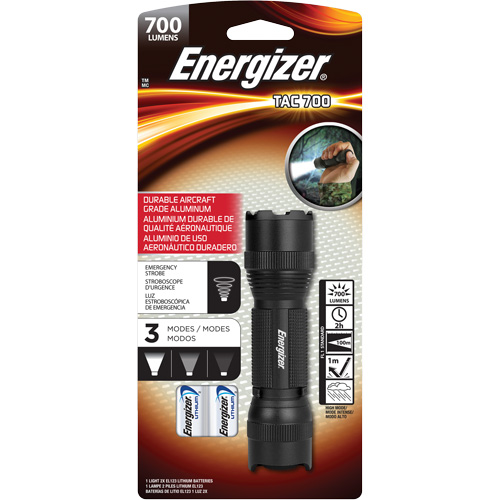 TAC 700 Flashlight, LED, 700 Lumens, CR123 Batteries Toolneeds Inc.