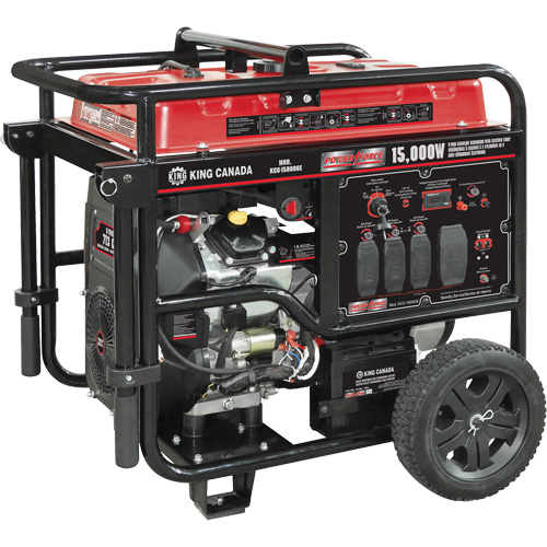 V-Twin Gasoline Generator, 15000 W Surge, 12500 W Rated, 120 V/240 V, 40 L Tank Toolneeds Inc.