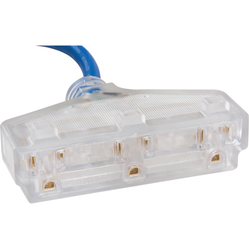 TPE-Rubber Extension Cord with Light Indicator, All-Weather, SJEOW, 14/3 AWG, 15 A, 3 Outlet(s), 25' Toolneeds Inc.