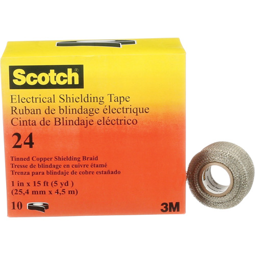 Scotch&reg; Electrical Shielding Tape, 25.4 mm (1") x 4.6 m (15'), Black, 16 mils Toolneeds Inc.