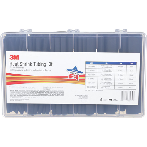 Heat Shrink Tubing, Thin Wall, 6", 1" (2.54cm) - 0.1875" (0.48cm) Toolneeds Inc.