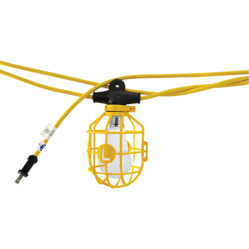 LED Bulb Stringlights with Connector, 10 Lights, 1200" L, Plastic Housing Toolneeds Inc.