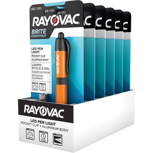 Brite Essentials Pocket Penlight, LED, 3 Lumens, Aluminum Body, AAA Batteries, Included Toolneeds Inc.