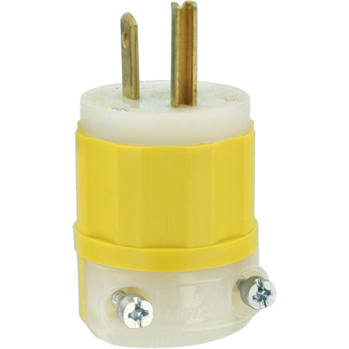 Prise &agrave; lame droite de calibre industriel, Nylon modifi&eacute; antichoc, 15 A, 125 V Toolneeds Inc.