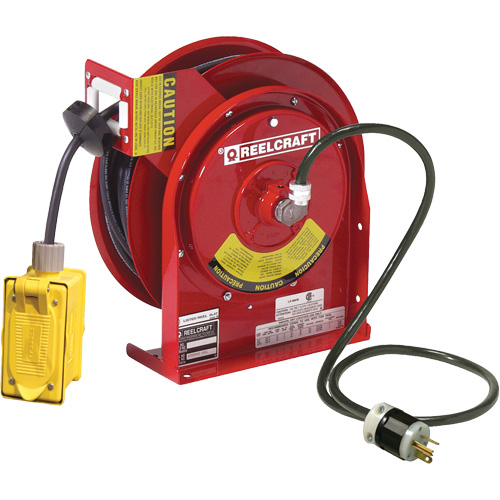 Power Cord Reel, 45', SJEOOW, 12 Gauge, 20 A Toolneeds Inc.