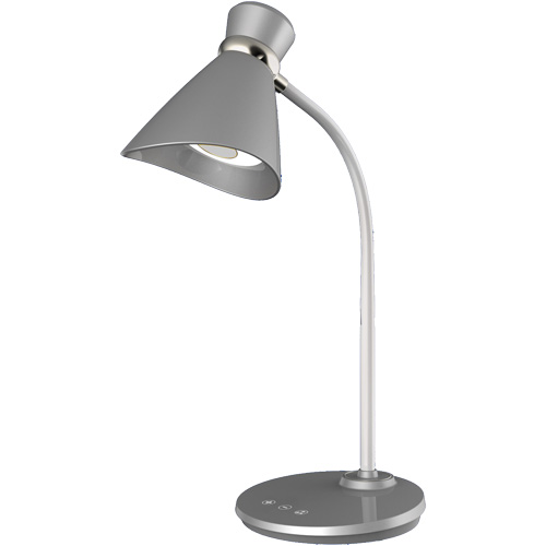 Lampe de bureau, 6 W, DEL, Col 16", Argent Toolneeds Inc.