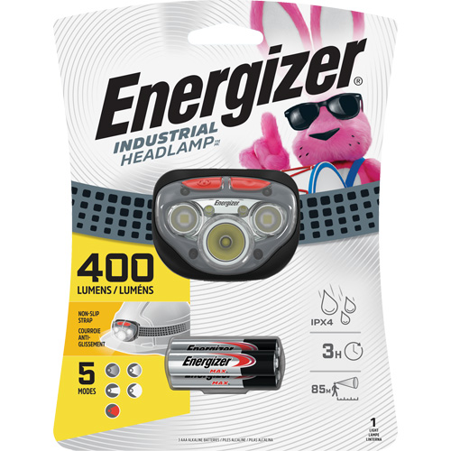 Lampe frontale avec mise au point Vision HD+, DEL, 400 lumens, 3 hres de fonctionnement, piles AAA Toolneeds Inc.