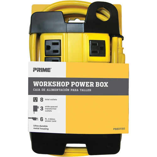 Workshop Power Box, 8 Outlet(s), 6', 15 Amps, 1875 W, 125 V Toolneeds Inc.