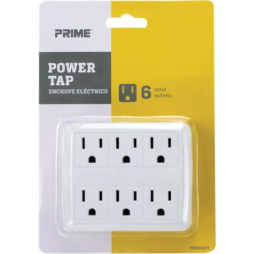 Power Tap, 6 Outlet(s), 15 A, 1875 W, 125 V Toolneeds Inc.