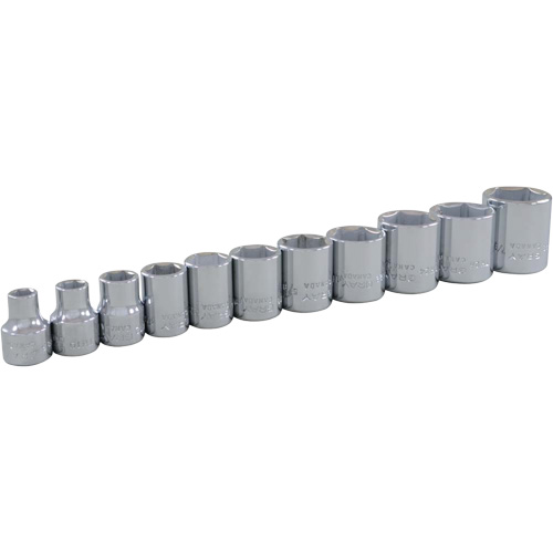SAE Socket Set, 11 Pcs, 3/8" Drive Size Toolneeds Inc.