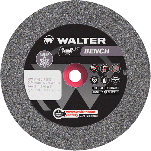 Bench Grinding Wheel, 6" x 3/4", 1" Arbor, 1 Toolneeds Inc.